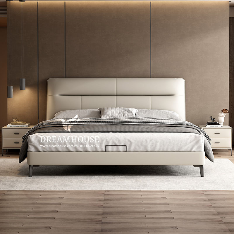 Giường hiện đại bọc da đầu giường S925